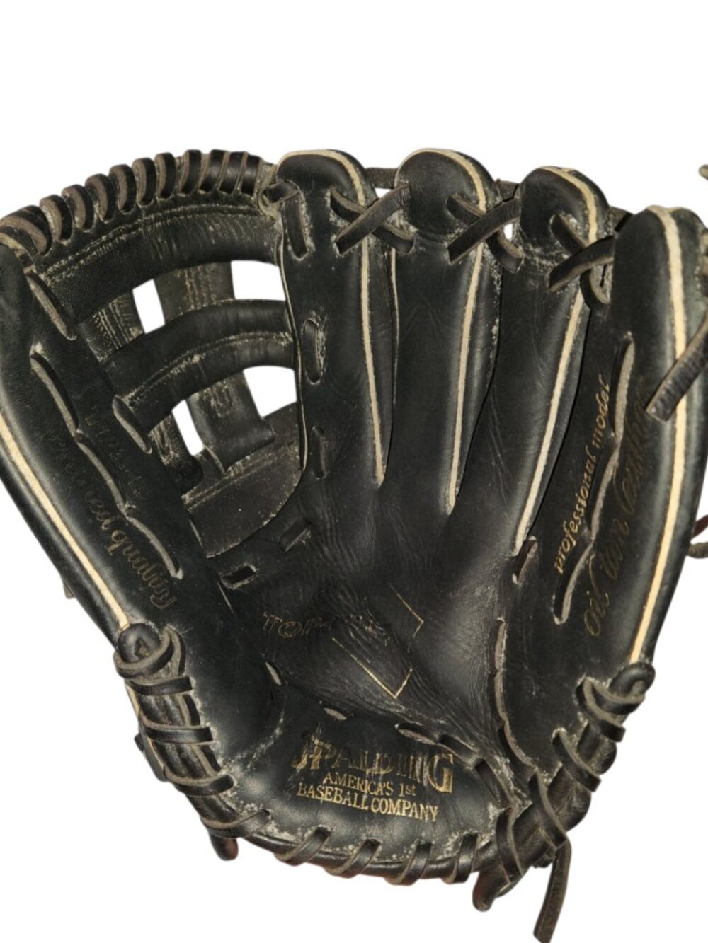 Vintage Spalding Top Flite Pro TF3-B Baseball Glove RHT 12.5" Black 3rd Base